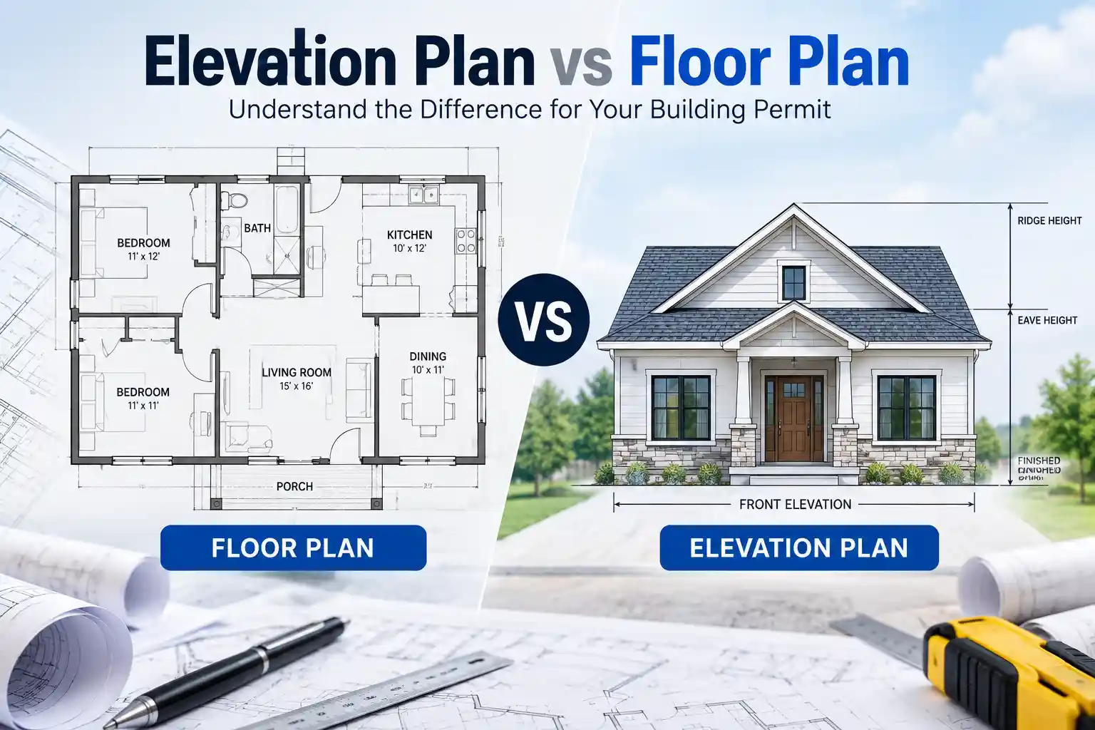 Home additions relevant to Elevation Plans for Permits