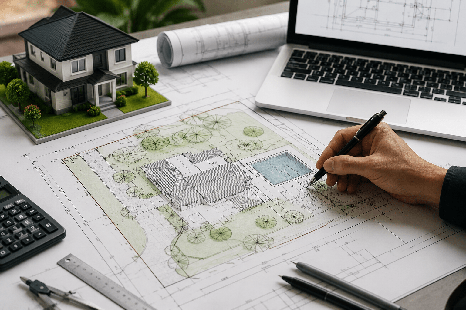 Lot coverage calculation and permit site plan