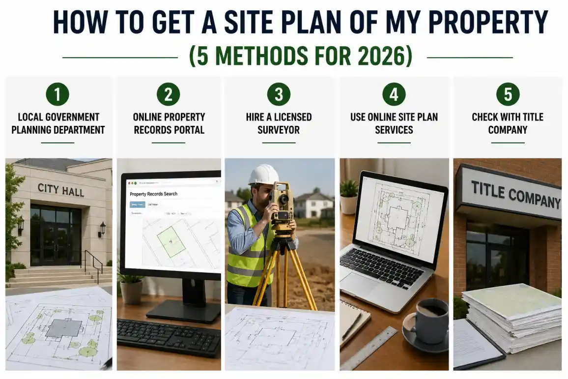 Five methods to get a site plan of my property in 2026.