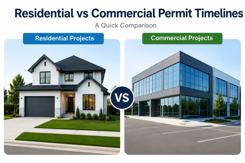 Residential vs Commercial Permit Timelines