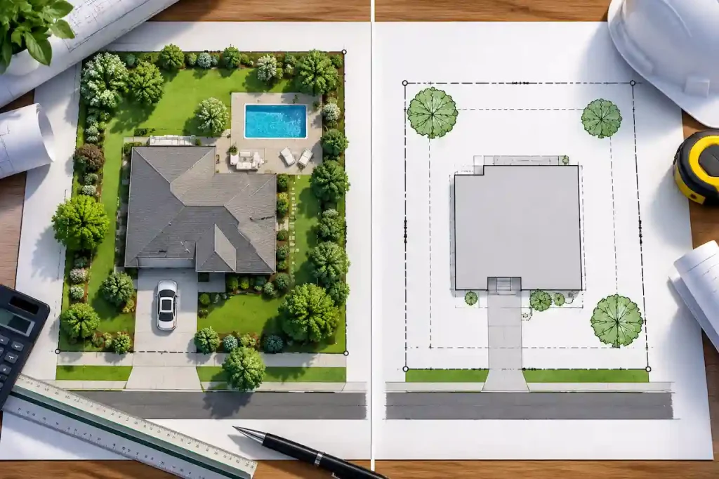 Professional residential site plan and permit drawing support