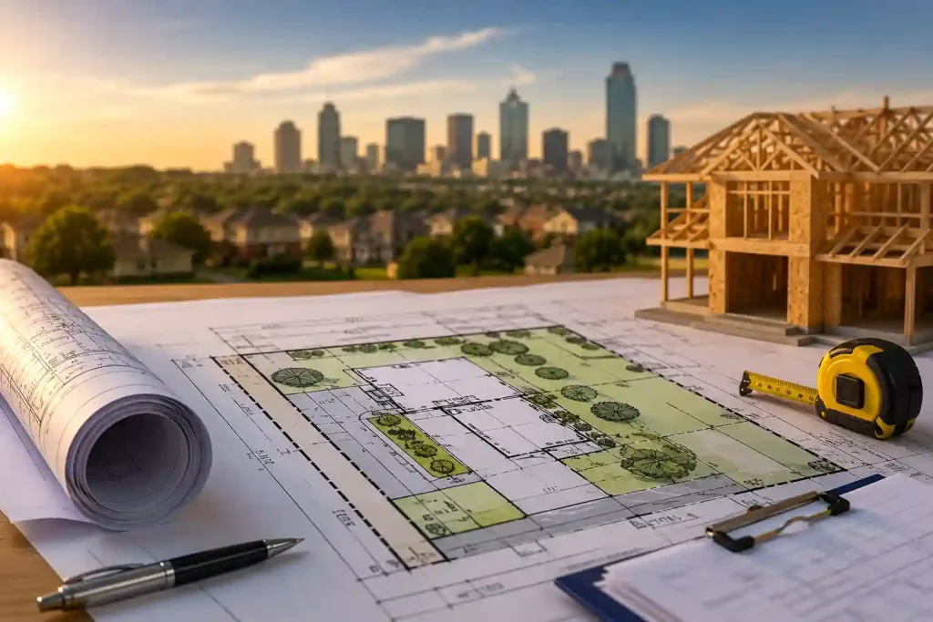 Dallas site plan permit showing a residential property layout and building permit planning