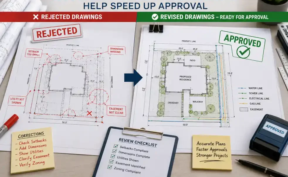 Returned residential permits relevant to Permit Correction Drawings
