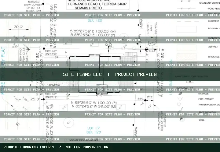 Cropped, permanently watermarked project drawing excerpt for Elevated Waterfront Residence and Flood-Zone Coordination